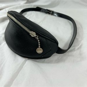 Genuine vintage KITZ black leather belt bag fanny pack